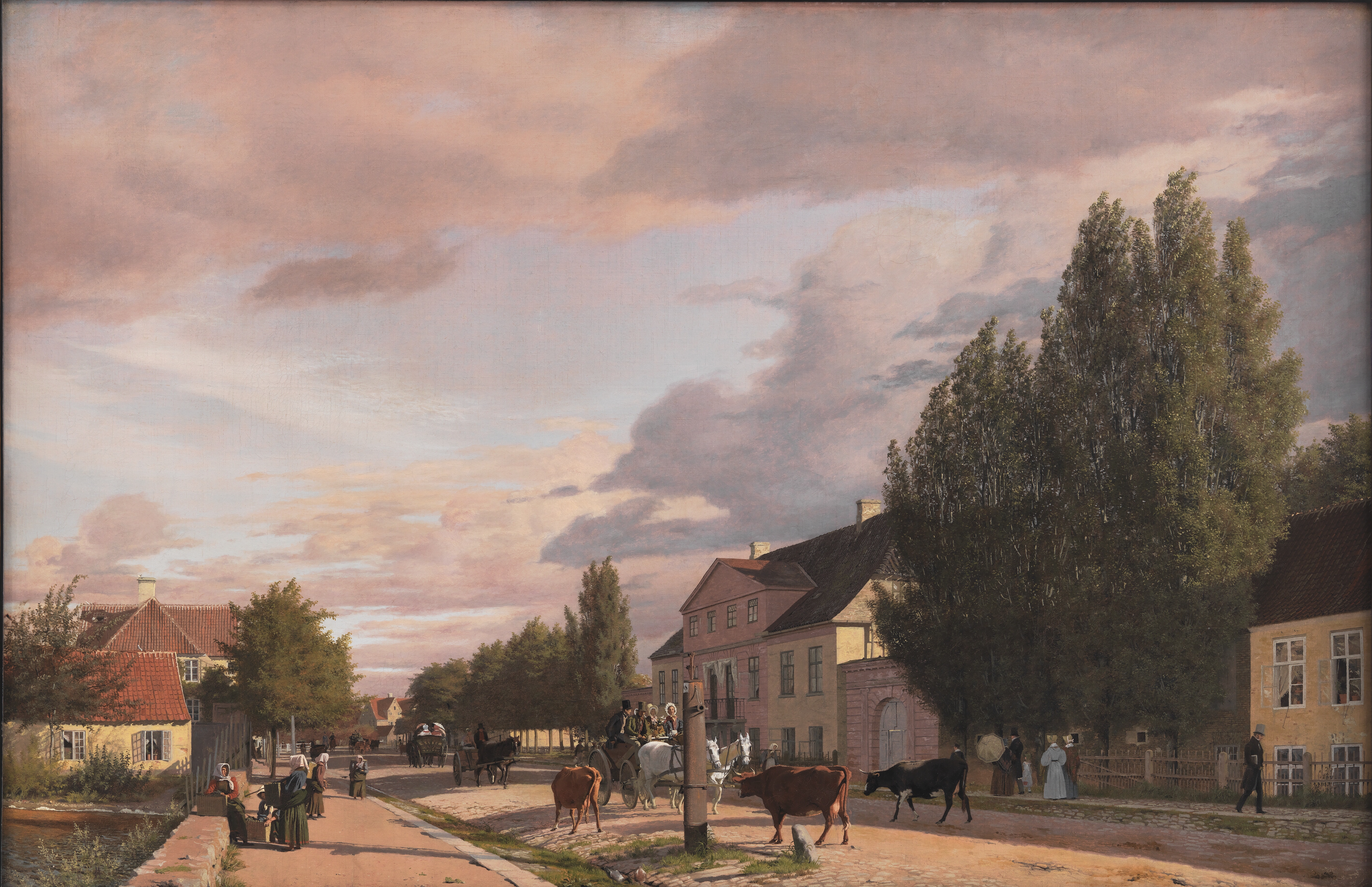 Christen Købke, View of a Street in Østerbro outside Copenhagen. Morning Light, 1836